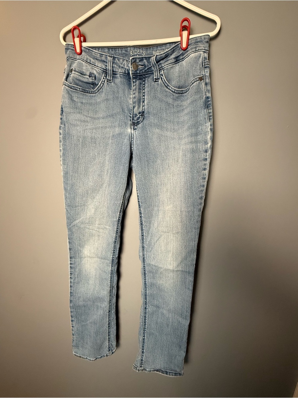 Lee Riders Midrise Straight Denim Jeans Womens Sz 8M